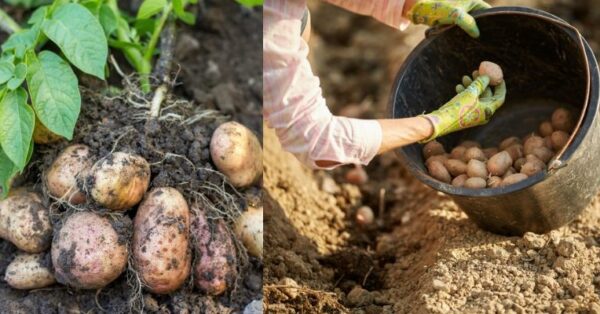 Como cultivar batatas em baldes de tintas